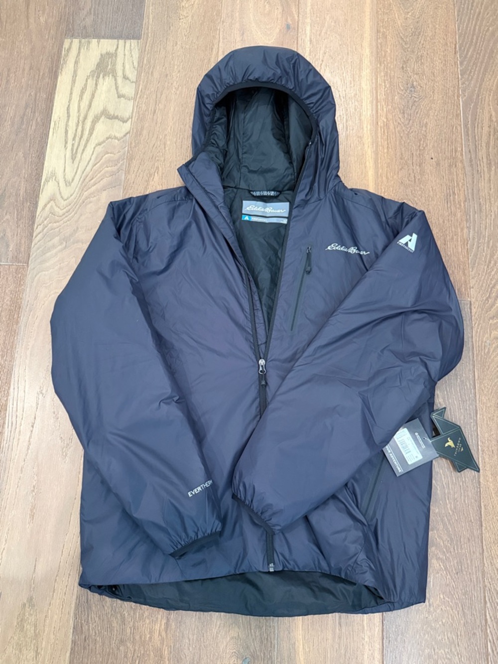 Eddie Bauer First Ascent Men’s Hooded Puffer Jacket - Dark Charcoal